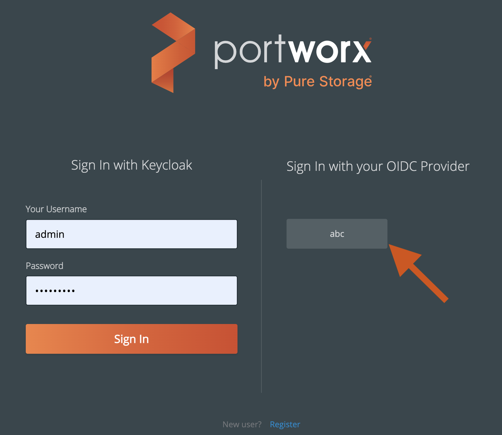 External Keycloak in Portworx Backup